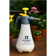 1 Litre Heavy-Duty Garden Pressure Sprayer, White and Red Compression Pump with Adjustable Brass Nozzle, Hand Held Mist Spray Bottle for Plants, Cleaning, Sanitising