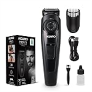 AGARO Beard Trimmer, 10 Length Settings with digital display USB rechargeable multifunctional for home and travel MT1122