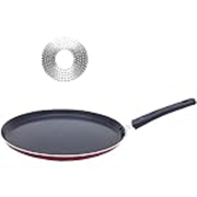 OMETA Aluminium Non-Stick Non-Induction Healthy Dosa Tawa Tawa 26 cm Diameter