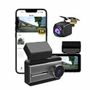 PAPAGO N291 3K Dual Channel Dashcam with Sony CMOS Sensor | F1.5 Ultra-Wide Lens | 3” Display | Mobile Wi-Fi & Voice Control | 256GB Support | High Temp Safe Design