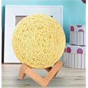 Quace 15CM 6 Led Rattan Ball Moon Lamp,Elegant Design for Beautiful Indoor Lighting in Bedrooms and Kids’ Rooms,Living Room Decor(Warm White 15cm)