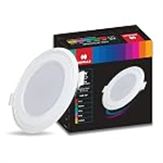 Havells Polycarbonate Luna 6W Downlight for Junction Box Round | Colour – Blue |3 inch Cutout, 22mm Height | High Voltage Protection Upto 4KV | Pack of 1