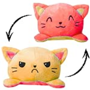 Mini Steps Reversible Cat Plush Toy for Kids | Ultra-Soft & Washable Stuffed Animal for Toddlers | Cute Flip Soft Toy for Girls & Boys | Non-Toxic Gift for Babies & Children