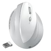 Portronics Toad Ergo 4 Vertical Wireless Bluetooth Mouse, Dual Mode(2.4GHz+BT), Upto 4000 DPi, 6 Button Control, Rechargeable Battery, Noise-Free Clicking, Multi-Device Pair, Ergonomic Design (White)