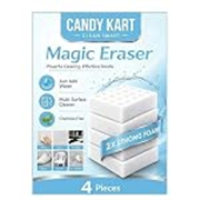 Magic Eraser | Pack of 4 | Scratch Free, Chemical Free, Multisurface Cleaner | Remove 100+ Stains from Walls, Shoes, Furniture, Switch Board & Kitchen | Tough on Stains & Gentle on Surface