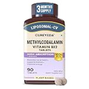 Cureveda Liposomal Vitamin B12 1500 mcg Tablets, 90 Count