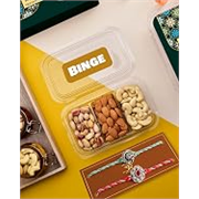 Rakhi For Bhaiya Rakhi For Brother Rakhi Set Rakhi Gift Dry Fruits Combo Pack Snack Box Pack of 3 DryFruits Cashew Almond Pistachios Couture Rakhi Set Of 2