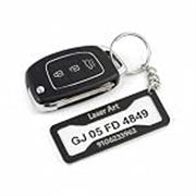 Customized Number Plate Keychain – Personalized With Your Name and Contact Number