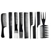 Ekan Set of 9 Professional Hair Cutting and Styling Comb Kit For Men and Women 20 Grams Black Pack Of 1