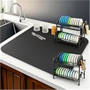 AERYS 30 x 50 cm Dish Dry Mat | Microfiber Home Drying Mat | Reversible Mat | Kitchen Absorbent Mat for Kitchen, Home, Office and Laundry | (1, 30 x 50 cm)