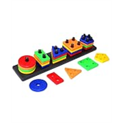 Humming Bird Geometrics Educational & Learning Shape Sorter Toys for Kids Smart Creative Activity Fun & Learning Toy Blocks Multicolor Stacking Block Game for Kids
