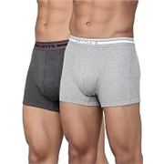 Levi’s 003 Classic Trunk for Men | 100% Pure Cotton | Solid | Durable Comfort | Breathable Men’s Underwear | Anti-Roll Waistband | Extra Supportive Gusset | No Ride-Up Leg Fit | Pack of 2