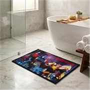 Athom Living Premium Anti Slip Printed Kids Bathmat, Durable Nylon Fabric, Soft Texture, Easy to Clean, Stylish Home Decor Mat for Doorway & Kids Room, 37×57 cm, Multicolor (Transformer Characters)