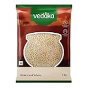 Vedaka Unpolished White Urad Whole | 1 Kg | Richest Sources of Protein | No Cholesterol & No Added Additives