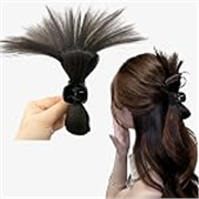 TEMPERIA (1pc) Claw Clip Ponytail Hair Extensions for Women & Girls | Natural Braid Updo Style Clutcher for Juda Bun | Easy to Wear & Instant Look Accessories for Weddings & Party | Natural Brown