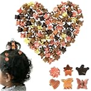 TEMPERIA (100pcs) Hair Accessories for Baby Girl – Kids Mini Claw Hair Clips – Girls Gift Items for Birthday – Soft Plastic Non-Slip Small Clutchers for Party & Wedding – Multicolour