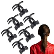 TEMPERIA (6 pcs) Hair Clips for Women & Girls – Clutcher Clutches Claw Clip Accessories – Stylish, Fashional (Black) (DN02)