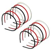 TEMPERIA (12pcs) Hair Band For Girls Women & Kids – Fancy & Stylish Hairband Headband Cute Accessories – 4 Red, 4 Black, 4 White Colours