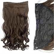 TEMPERIA Hair Extensions and Wig for Women & Girls – Wavy & Curly | Long False Synthetic Artificial Clip on 5 Clips Attached Curls for Bridal & Wedding | Highlight Colour (1pc)