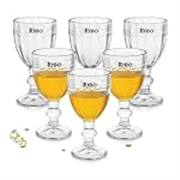 Treo by Milton Glace Shot Glasses I Set of 6 (65 ml) | Elegant Fluted mini Glasses with Geometric Design for Shots, mocktails, tasters & Parties