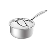 Cello Induction Base Tri-Ply Sauce Pan with Stainless Steel Lid, 1.6 Litre, 16cm