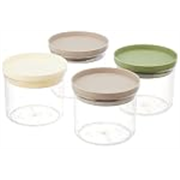 Aristo 101 Airtight Breeza Round Container For Kitchen Storage, Plastic Boxes For Storage, Kitchen container 450ml – Set of 4 – Color May Vary