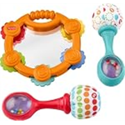 FISHER-PRICE Tambourine & Maracas Gift Set That Offers Shakin’, Rattlin’ and clackin’ Fun!