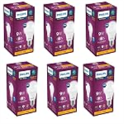 Philips 9-Watts E27 LED Warm White LED Bulb, Pack of 6, (Ace Saver)