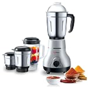 DigiSmart Kitchen Mate 750 Watt Powerful Motor Mixer Grinder for Chutney, Juice and Shake With 4 Jars, Fast Grinding Wet & Dry Ingridients, Stainless Blade, 2 Years Warranty – Grey and Black