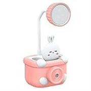 WISHKEY 3 in 1 Night Lamp USB Chargeable Light for Bedroom, Night Lamp for Kids with Pencil Sharpener & Pen Holder Stand Girls & Boys, Plastic Design for Child’s Room (Multicolor)
