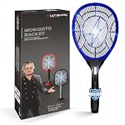 Longway Zappy Rechargeable Mosquito Killer Racket Built in COB Light | 3500V DC Voltage on The Net Mesh| Mosquito Bat | 1 Month Stand by 500mah Long Lasting Internal Battery (Blue)