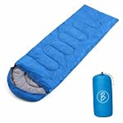 Sleeping Bag for Camping & Travel | Regular Size Lightweight Sleeping Bag (1kg) | Comfortable, Easy to Carry & Store. Pack of 1 (Blue)
