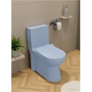 Plantex Ceramic Rimless Western Toilet/Water Closet/Commode With Seat-S Trap Outlet (APS-746) Western Commode (Ocean)