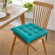 CASA-NEST Chair Pad Cushion 45×45 cm 1 Pc, Tufted Seat Cushion for Dining Chair, Study Chair, Office Chair, Teal