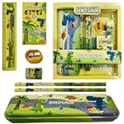 Party Propz Dinosaur Stationary Items – 7Pcs, Birthday Return Gifts For Kids | Dinosaur Stationary Set For Kids | School Stationery Items | Dinosaur Theme Return Gifts | Stationery Set