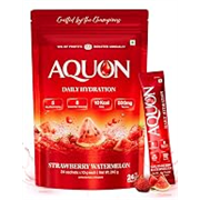 AQUON Electrolyte Hydration Drink Mix, Strawberry Watermelon, 24 Sachets