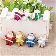6Pc Glitter Santa Christmas Decoration Combo Pack | Items for Home & Office | Festive Hangings, Foam Ornaments | PoPo Toys ®