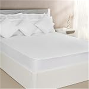 Solimo Water Resistant Anti Bacterial Mattress Protector |OEKO TEX Certified| Chemical Free | Waterproof & Hypoallergenic| White, King, 78X72 Inch