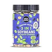 Urban Platter Roasted Salted 3-in-1 Soybean, 150g (44% Protein, 17% Fiber, Lightly Salted Green Edamame, Black & White Soybeans, Highest Plant Protein Supersnack)
