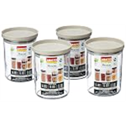 Aristo 102 Airtight Breeza Round Container For Kitchen Storage, Plastic Boxes For Storage, Kitchen container 800ml – Color May Vary – set of 4