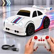 GRAPHENE Smart Sensor RC White Drift Car for Kids 2.4GHz Remote Control Racing Car with Follow Me Mode Escape Mode LED Lights Sound Effects Rechargeable Toy Vehicle for Boys & Girls