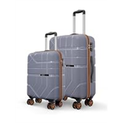 Safari Broadway 8 Wheels Set of 2 Trolley Bag, Hard Case Polypropylene, 360 Degree Wheeling Carry-on & Checkin Luggage for Men & Women, Suitcase for Travel, Trolley Bags for Travel, Flintstone