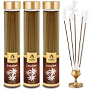 The Aroma Factory Organic Jasmine Agarbatti for Pooja,100% Herbal Fragrance Agarbathi, 0% Sulphates (Bottle Pack of 3x100g)