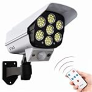 BTAG Solar Motion Sensor Sun-Powered Light with Remote | Security Camera Style Outdoor LED Light | Waterproof Wall Mount for Home, Garden, Driveway | Pack of 1 (SL006_PO1)