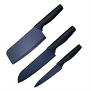 Vruta Kitchen Knife, Meat Knife, Professional Knife, Sharp Blade with Ergonomic Handle for Home Kitchen and Restaurant – Black, Set of 3