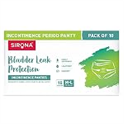 Sirona Incontinence Panties for Girls & Women |M-L (28-26 Inch) | Pack of 10 | Bladder Leak Protection | 360° Coverage for Stress Free Periods | Rash Free | Super Absorbent with Comfortable Fit