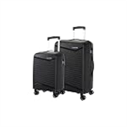 Kamiliant by American Tourister Rock-Lite 66L Hard Sided Trolley Bag for Men & Women with 3 Digit Combination Lock, Set of 2pc (Small & Medium) – Black