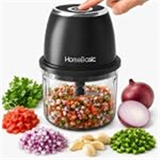 HOMEBASIC Cordless Electric Mini Chopper for Kitchen 350ml, 40W Motor, 6 SS Blades, 1200mAh USB-C Rechargeable | Mini Food Processor for Onion Garlic Ginger Meat Nuts, BPA-Free, Safety Lock (HB-C100)
