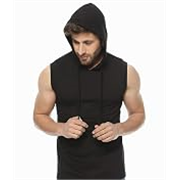 Hoodie for Men Sleeveless Cotton Hoodie Sweatshirt Gym Sports Hoodie for Men Tiranga and Black Color