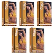18+ D’lay Dotted Real Feel Condoms for Men | Ultra Soft | For Extra Pleasure and satisfaction | Long Lasted, Lubricated | Orange Flavour Condoms – 10 (Pack of 5)